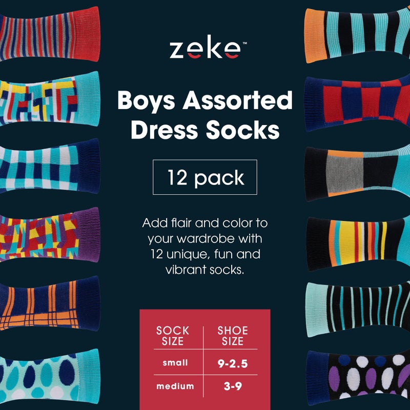 ZEKE جوارب زكي المجنونة للأطفال - جوارب فاخرة للأولاد - جوارب مضحكة ورائعة وممتعة - هدية غريبة (متعددة الألوان، متوسطة) - Image 3